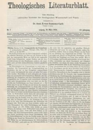 97-100 [Rezension] Dibelius, Martin, Die Formgeschichte des Evangeliums