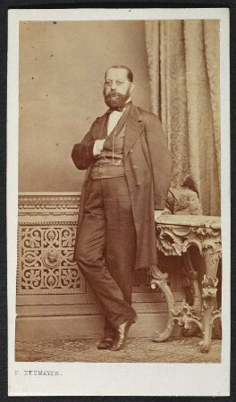 Porträt Georg Gerber : Foto-/Bildersammlung Stenografische Sammlung. Porträt Georg Gerber. Photographie. Carte de visite (um 1870; F. Neumayer). Dresden: SLUB P a 0225
