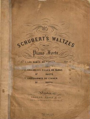 Schubert's waltzes for the piano forte, 1. Les dames de Seville