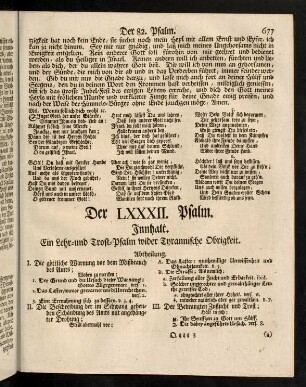 677-683, Der LXXXII. Psalm