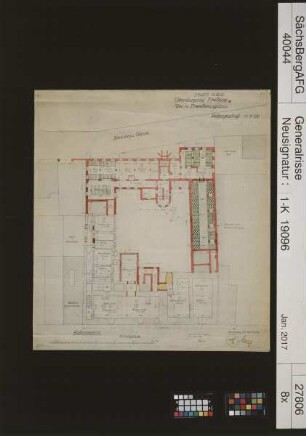 Oberbergamt Freiberg; Um- und Erweiterungbau (Brennhausgasse und Ostflügel), Kellergeschoss