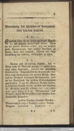 Abweichung der scheinbaren Horizontallinie von der wahren