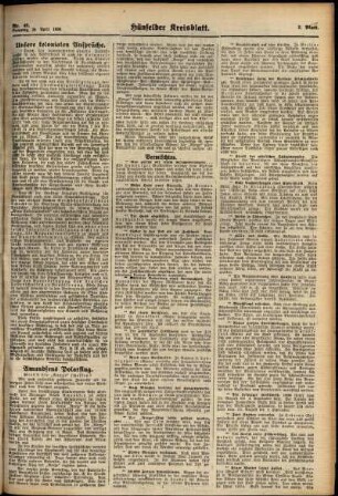 Zweite Ausgabe vom Donnerstag, den 22. April 1926.