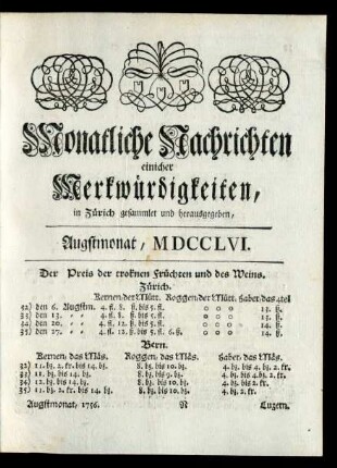 Augstmonat, MDCCLVI