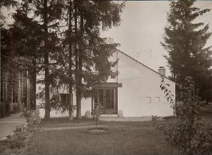 Gsaenger, Gustav; Allach, Amberg, Großhadern, Kempten, Braunschweig, München, Friedrichshafen, Berchtesgaden, Erlangen u.a.; Großes Fotoalbum mit unterschiedlichen Bauprojekten - Einfamilienhaus mit Atelier von Bildhauer Andreas Schwarzkopf