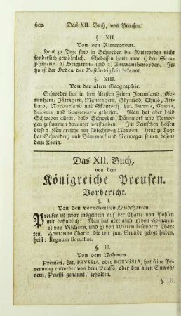 Das XII. Buch, von dem Koenigreiche Preusen