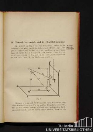 IV. Normal-Horizontal- und Vertikal-Beleuchtung.