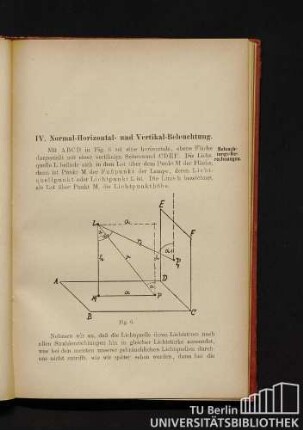 IV. Normal-Horizontal- und Vertikal-Beleuchtung.