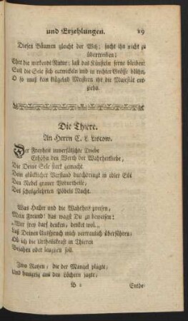 Die Thiere