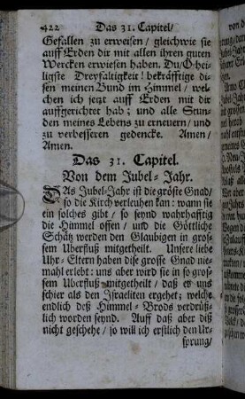 Das 31. Capitel. Von dem Jubel-Jahr.