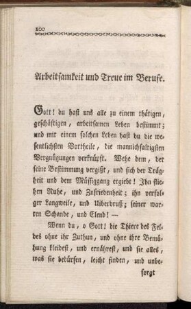 Arbeitsamkeit und Treue im Berufe.