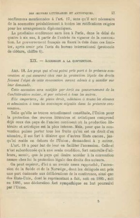 XIX. Accession a la convention