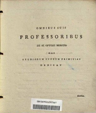 Dissertatio inauguralis medica de naturae viribus earumque ad organismum relatione