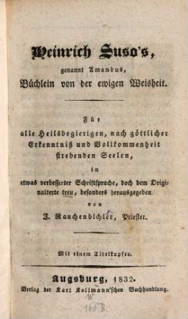 Büchlein von der ewigen Weisheit