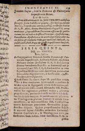 119-126, Feria Quinta. Anno 1679
