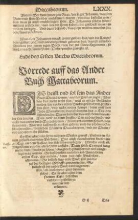 Vorrede auff das Ander Buch Maccabeorum.