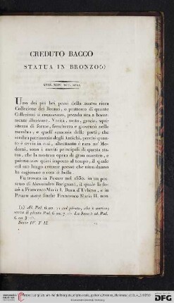 Creduto Baccu statua in bronzo