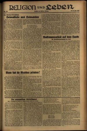 Dritte Ausgabe vom Sonntag, den 20. Juni 1937.