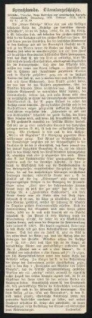 Rezension in: Sprachkunde. Literaturgeschichte