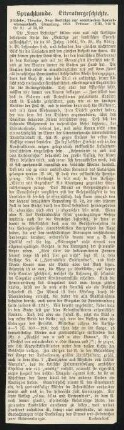 Rezension in: Sprachkunde. Literaturgeschichte