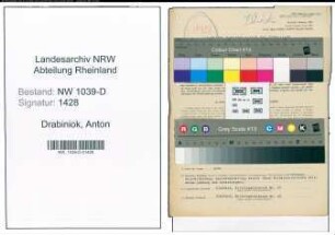 Entnazifizierung Anton Drabiniok , geb. 26.07.1900 (Vermessungstechniker)