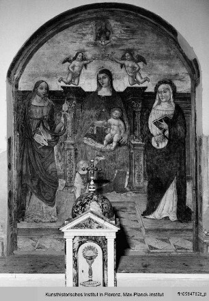 Thronende Madonna mit dem Kind, der Heiligen Maria Magdalena, der Heiligen Katharina von Siena und Stiftern