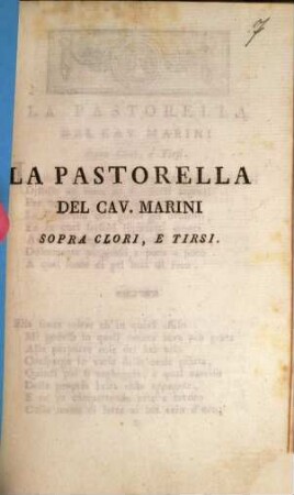 La Pastorella del Cav. Marini sopra Clori e Tirsi