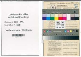 Entnazifizierung Waldemar Landwehrmann , geb. 11.06.1905 (Ingenieur)