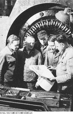 Dresden, Niedersedlitz. VEB Sachsenwerk Niedersedlitz, November 1953
