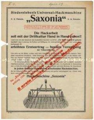Universal-Hackmaschine "Saxonia"
