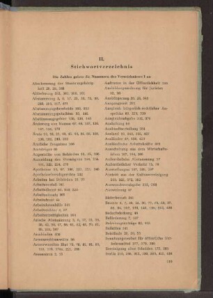 II. Stichwortverzeichnis