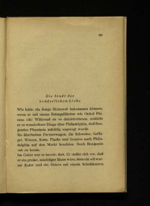 Die Stadt der brüderlichen Liebe