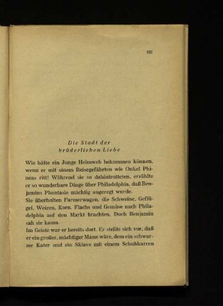 Die Stadt der brüderlichen Liebe