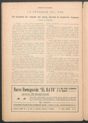 La venganza del pan : Un incidente del reinado del terror, durante la revolución francesa