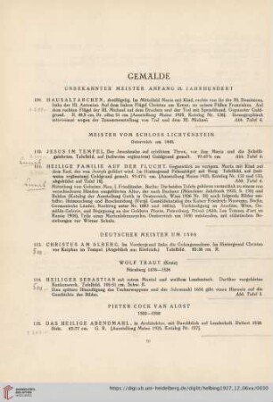 Gemälde (Nr. 109-121)