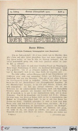 Bunte Bühne: fröhliche Tonkunst, herausgegeben vom Kunstwart