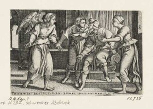 Tobias und der Erzengel Raphael, Blatt 4 der Folge "Geschichte des Tobias"