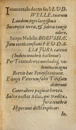 Wilhelmi Ludwel tractatus feudales tres : I. De divisionibus feudorum. II. De successione feudali. III. De renovatione investiturae