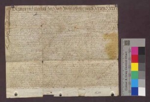 Gültbrief, ausgestellt von dem Oberrimsinger Gericht.
