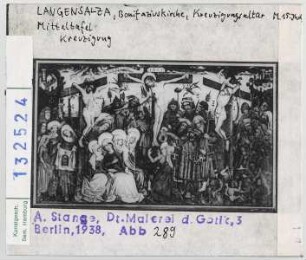 Langensalza, Bonifatiuskirche: Kreuzigungsaltar, Mitteltafel, Kreuzigung Christi