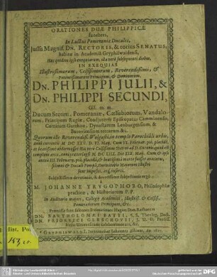 Orationes duae Philippicae funebres