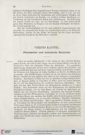 Viertes Kapitel: Phönizische und hebräische Baukunst