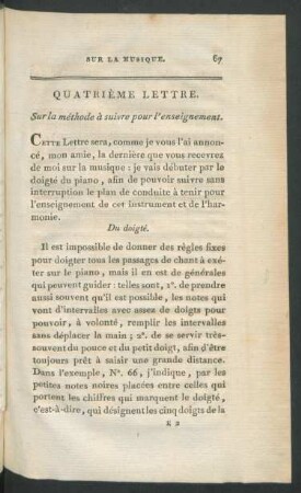 Quatrième lettre