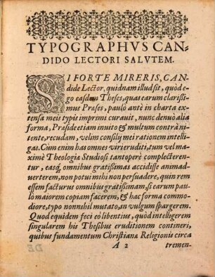 De Sacrosancto Evcharistiae Sacramento, Theses Theologicae