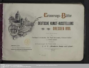 Erinnerungs-Blätter an die Deutsche Kunst-Ausstellung Dresden 1899