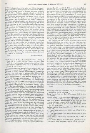 361-362 [Rezension] Jewett, Robert, Paul's anthropological terms