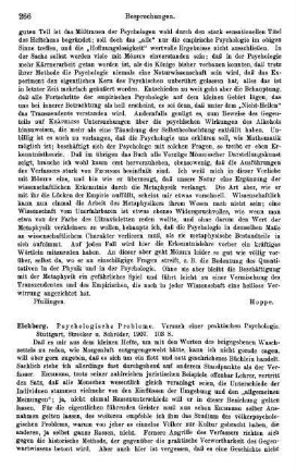 266-267, Eichberg, Psychologische Probleme. Versuch einer praktischen Psychologie, 1907