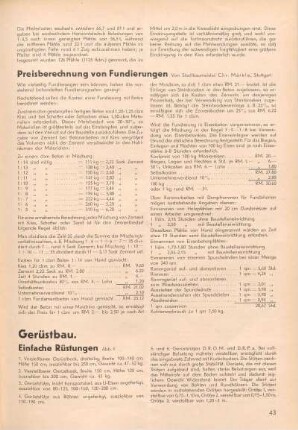 Gerüstbau Einfache Rüstungen