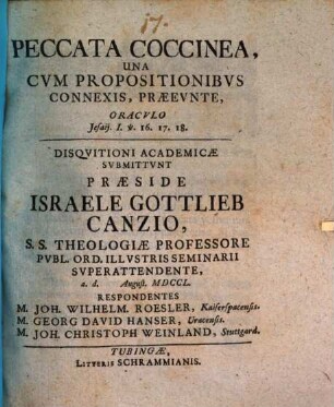 Peccata coccinea