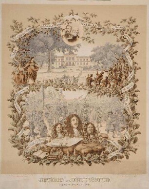 Gedenkblatt zur Einweihung des Neubaus der Christian-Albrechts-Universität (25.10.1876)
